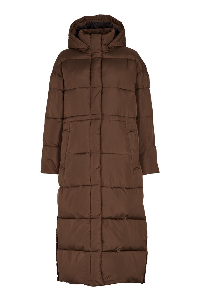 Basic Apparel Dagmar Long Coat Coats 147 Chocolate